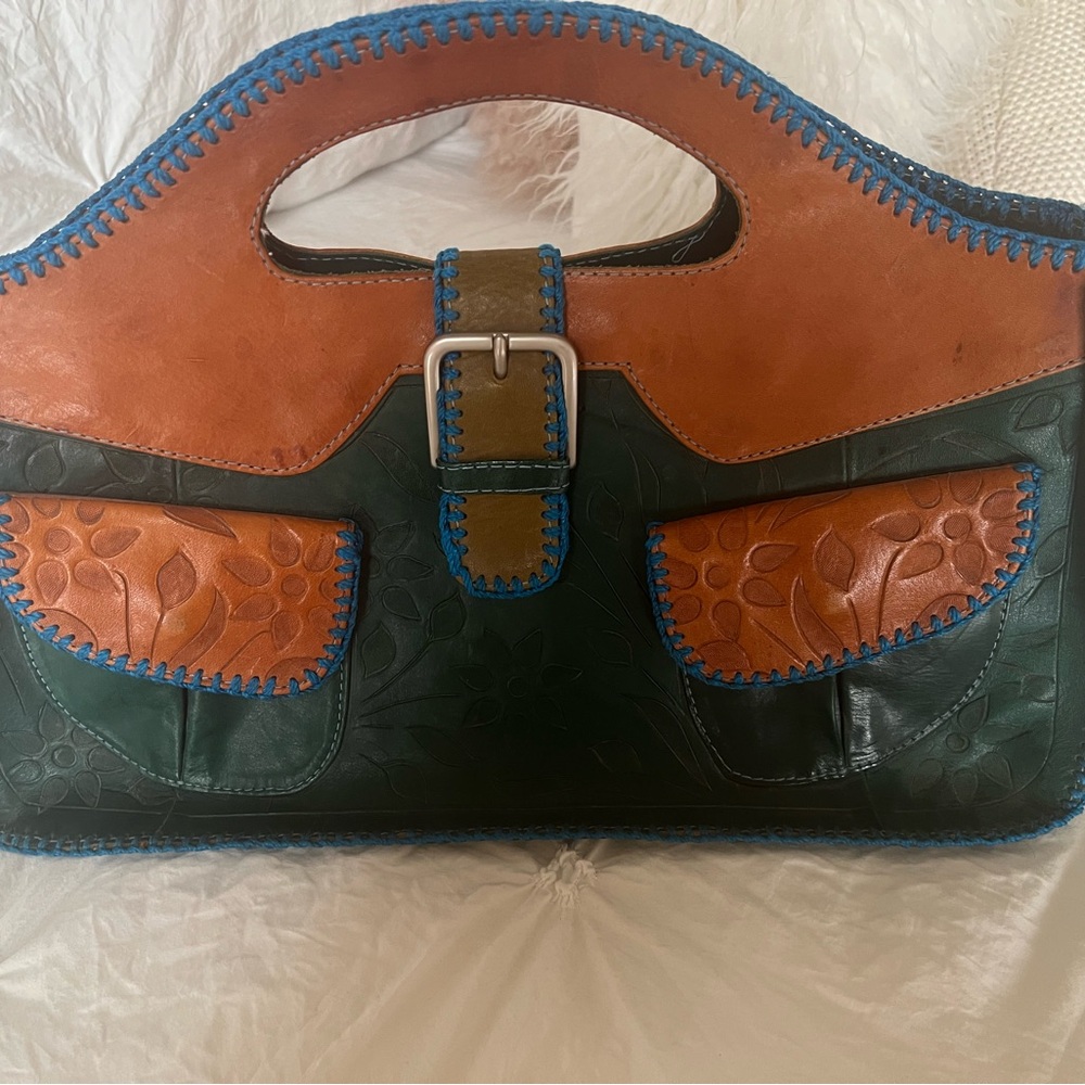 Vintage Leaders In Leather Handcrafted Leather Tote. NWOT!!